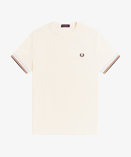 FRED PERRY(フレッドペリー)の「Twin Tipped Cuff T-Shirt/ツインティップカフスTシャツ(Tシャツ/カットソー・メンズ・ダークグリーン/ブラック×ゴールド/マルーン/ライトベージュ/ブラック/ネイビー/グレー/ベージュ/ブラック系その他/ダークグリーン系・M/L/S)」の21枚目の写真