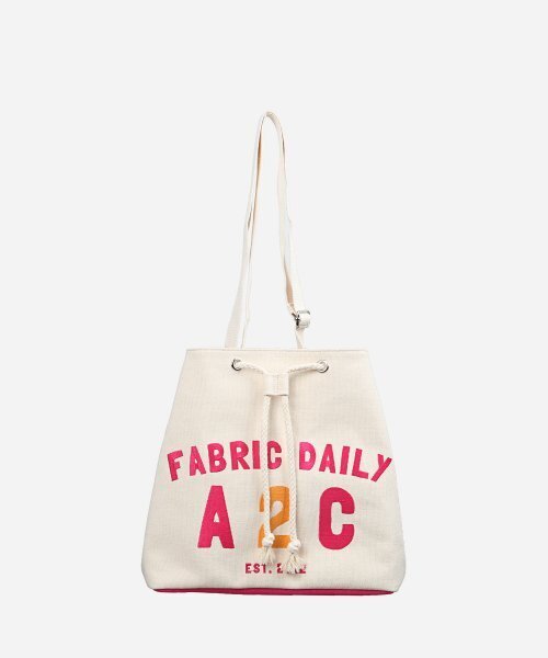 JENNER（ジェンナー）の「A2C刺繍キャンバスバケットバッグ[ピンク]（ショルダーバッグ・レディース・その他・FREE）」の2枚目の写真