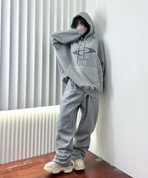 THE MILE（ザマイル）の「センテンスエッセンシャルスウェットフードパーカー[ネイビー]（パーカー・メンズ・その他・M/L/XL/S）」の2枚目の写真
