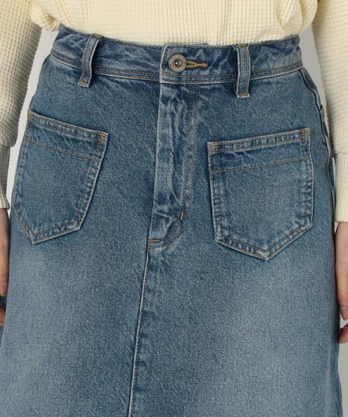 Another Edition（アナザーエディション）の「デニムフレアスカート/AEBFC DNM FLR SK◆（デニムスカート・レディース・ライトブルー/コバルトブルー・MEDIUM/SMALL）」の5枚目の写真