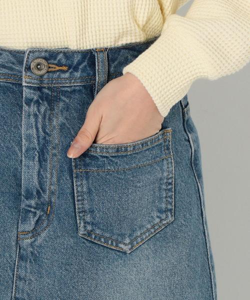 Another Edition（アナザーエディション）の「デニムフレアスカート/AEBFC DNM FLR SK◆（デニムスカート・レディース・ライトブルー/コバルトブルー・MEDIUM/SMALL）」の6枚目の写真