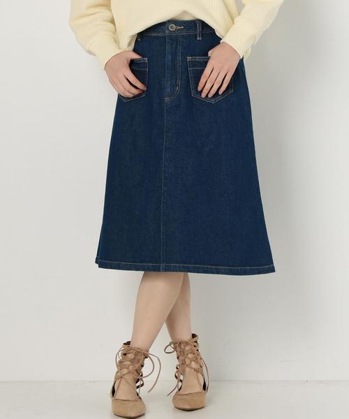 Another Edition（アナザーエディション）の「デニムフレアスカート/AEBFC DNM FLR SK◆（デニムスカート・レディース・ライトブルー/コバルトブルー・MEDIUM/SMALL）」の13枚目の写真