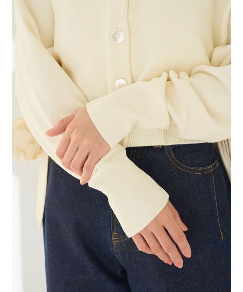 SNIDEL（スナイデル）の「リボンドッキングカーディガン（カーディガン/ボレロ・レディース・アイボリー/レッド/ネイビー・F）」の13枚目の写真