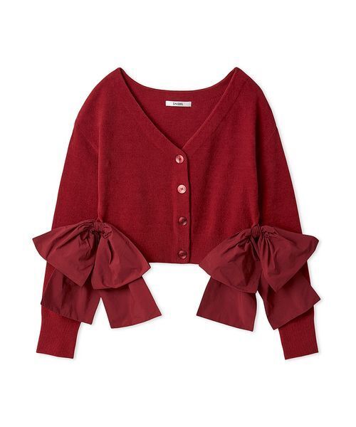SNIDEL（スナイデル）の「リボンドッキングカーディガン（カーディガン/ボレロ・レディース・アイボリー/レッド/ネイビー・F）」の18枚目の写真
