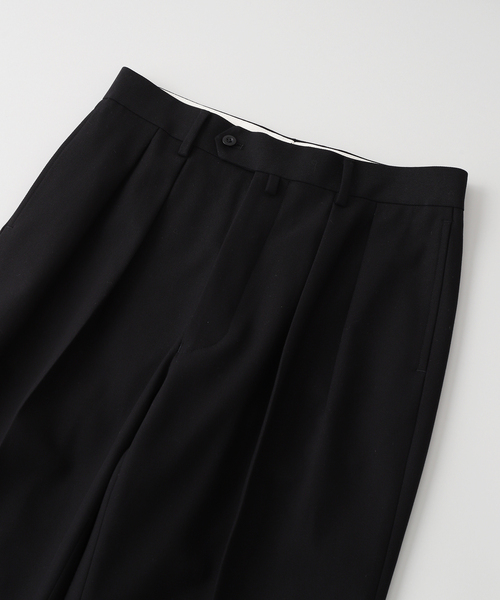 NEAT（ニート）の「NEAT（ニート）High Twisted Cotton Twill Wide（スラックス・メンズ・ブラック/カーキ・44/46/48）」の4枚目の写真