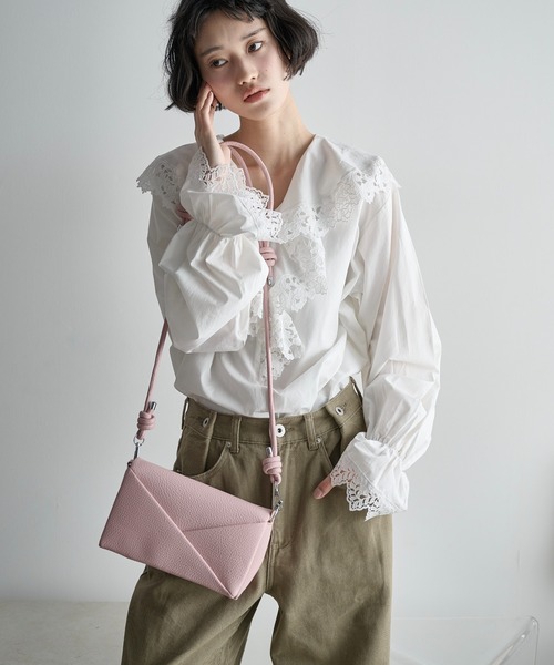 THE YOn（ザヨン）の「ノットストラップフラップショルダーバッグ（ショルダーバッグ・レディース・ブラック/セージグリーン/ピンク・FREE）」の20枚目の写真