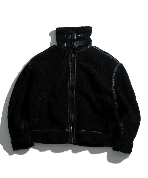 セール】【NO ID.】Lamb Vegetable Fake Mouton Reversible High