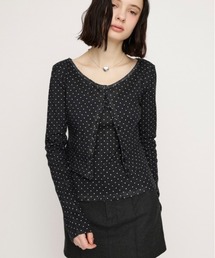 SLY(�X���C)�́y2026SS�V��zS LINE EYELET 2P �G�X���C���A�C���b�g�Z�b�g �~�� �t��(�A���T���u��)