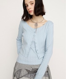 SLY（スライ）の「【2026SS新作】S LINE EYELET 2P エスラインアイレットセット 冬服 春服（アンサンブル）」