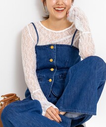 NOLLEY’S | ウォッシャブル袖フレアレースロンＴ(Tシャツ/カットソー)