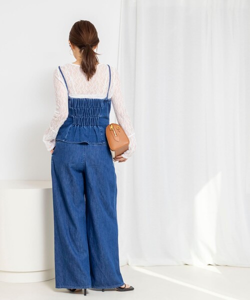 NOLLEY’S（ノーリーズ）の「ウォッシャブル袖フレアレースロンＴ（Tシャツ/カットソー・レディース・ブラック/ホワイト・38）」の14枚目の写真