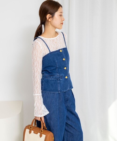 NOLLEY’S（ノーリーズ）の「ウォッシャブル袖フレアレースロンＴ（Tシャツ/カットソー・レディース・ブラック/ホワイト・38）」の18枚目の写真