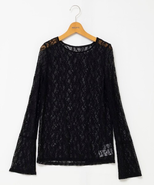 NOLLEY’S（ノーリーズ）の「ウォッシャブル袖フレアレースロンＴ（Tシャツ/カットソー・レディース・ブラック/ホワイト・38）」の19枚目の写真