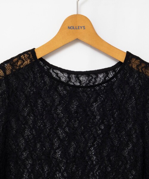 NOLLEY’S（ノーリーズ）の「ウォッシャブル袖フレアレースロンＴ（Tシャツ/カットソー・レディース・ブラック/ホワイト・38）」の20枚目の写真
