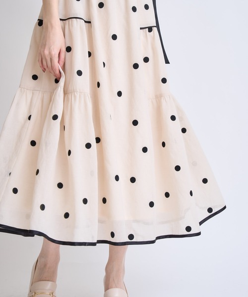 新品　ノエラ　ドット刺繍スカート ドット刺繍ティアードスカート（スカート）｜NOELA（ノエラ）の