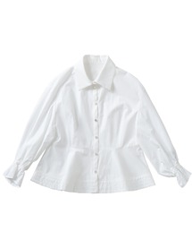 B7 / organic cotton peplum blouse(オーガニックコットンペプラムブラウス)