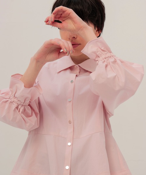 DRESSLAVE(ドレスレイブ)の「B7 / organic cotton peplum blouse(オーガニックコットンペプラムブラウス)(シャツ/ブラウス・レディース・ピンク/ホワイト・38)」の16枚目の写真