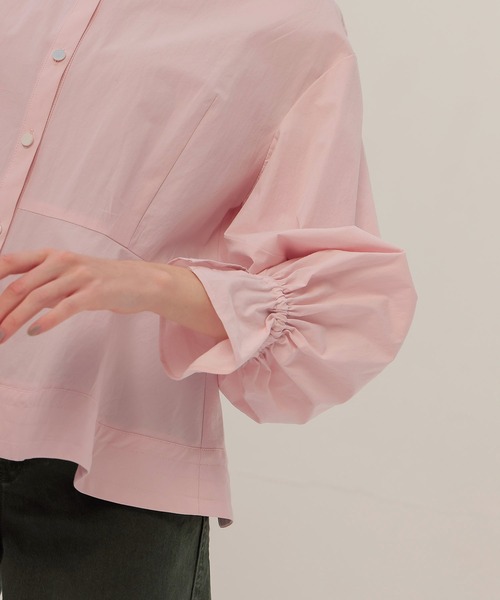 DRESSLAVE(ドレスレイブ)の「B7 / organic cotton peplum blouse(オーガニックコットンペプラムブラウス)(シャツ/ブラウス・レディース・ピンク/ホワイト・38)」の15枚目の写真