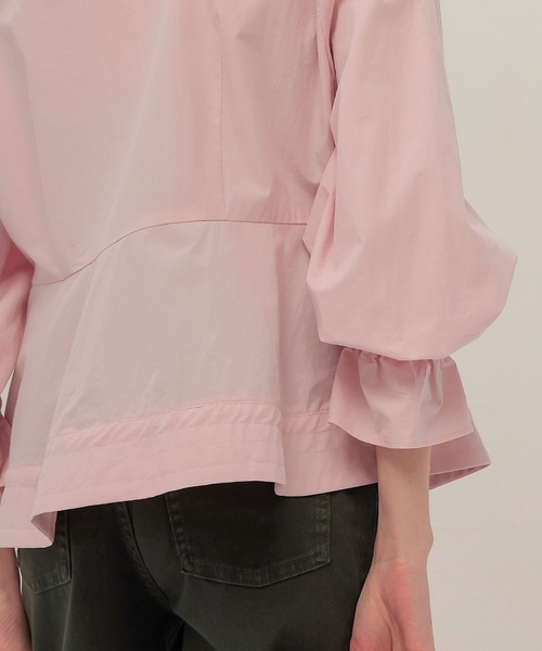 DRESSLAVE(ドレスレイブ)の「B7 / organic cotton peplum blouse(オーガニックコットンペプラムブラウス)(シャツ/ブラウス・レディース・ピンク/ホワイト・38)」の14枚目の写真