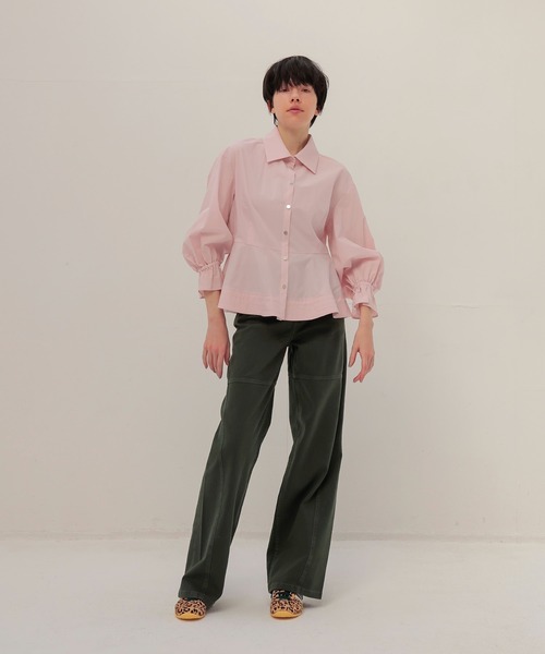 DRESSLAVE(ドレスレイブ)の「B7 / organic cotton peplum blouse(オーガニックコットンペプラムブラウス)(シャツ/ブラウス・レディース・ピンク/ホワイト・38)」の12枚目の写真