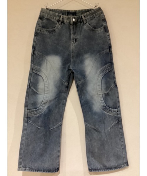 Bling Leads(ブリングリーズ)の「【Blss】【Bling Leads】ユーズド加工デニムパンツ 切り替え(デニムパンツ・メンズ・ブラック/ブルー・FREE)」の6枚目の写真