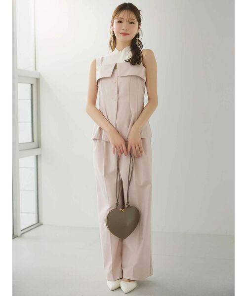 MERCURYDUO（マーキュリーデュオ）の「スーツライクコンビネゾン（つなぎ/オールインワン・レディース・ピンク/グレー・MEDIUM/SMALL）」の3枚目の写真