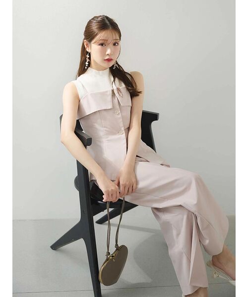 MERCURYDUO（マーキュリーデュオ）の「スーツライクコンビネゾン（つなぎ/オールインワン・レディース・ピンク/グレー・MEDIUM/SMALL）」の4枚目の写真