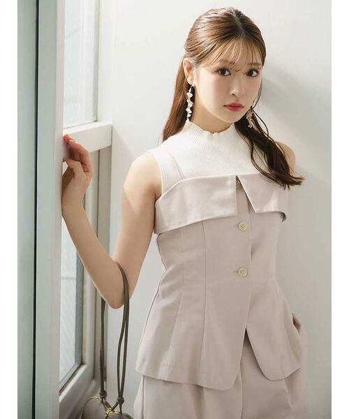 MERCURYDUO（マーキュリーデュオ）の「スーツライクコンビネゾン（つなぎ/オールインワン・レディース・ピンク/グレー・MEDIUM/SMALL）」の5枚目の写真