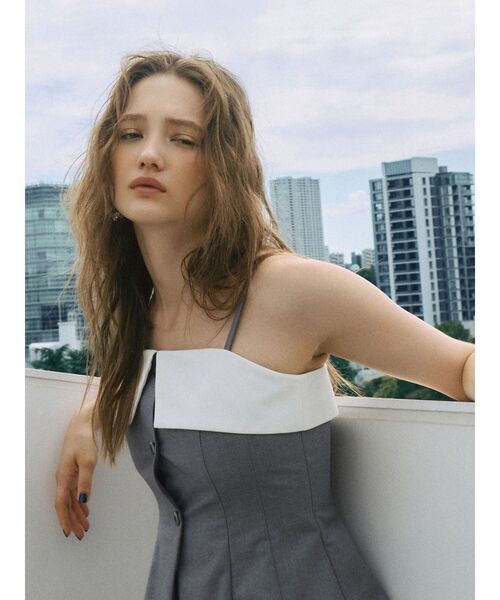 MERCURYDUO（マーキュリーデュオ）の「スーツライクコンビネゾン（つなぎ/オールインワン・レディース・ピンク/グレー・MEDIUM/SMALL）」の9枚目の写真