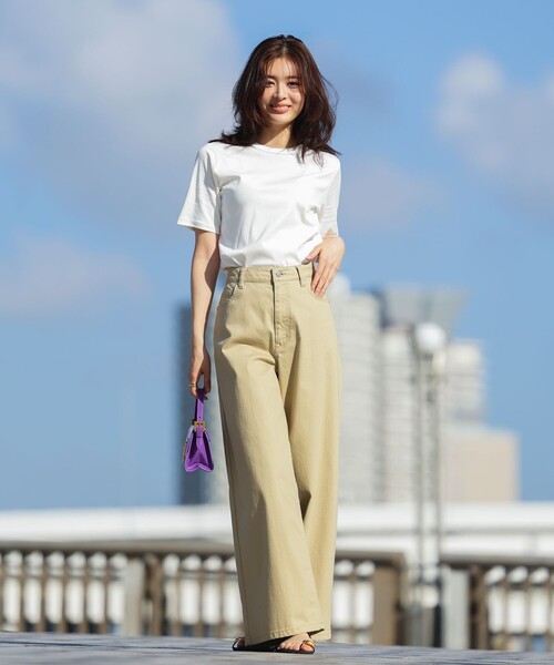 UNFILO(アンフィーロ)の「【UNFILO DENIM】バギーデニム(デニムパンツ・レディース・スカイブルー系/ベージュ系/ホワイト系・LT/LARGE/MT/MEDIUM/SMALL/X-SMALL/XX-SMALL/ST)」の2枚目の写真