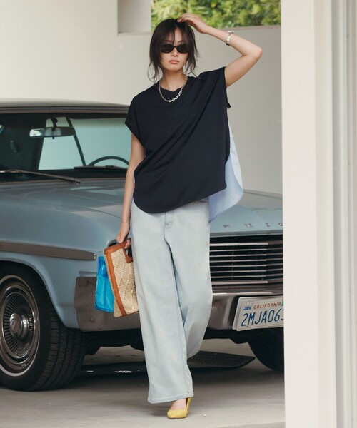 UNFILO(アンフィーロ)の「【UNFILO DENIM】バギーデニム(デニムパンツ・レディース・スカイブルー系/ベージュ系/ホワイト系・LT/LARGE/MT/MEDIUM/SMALL/X-SMALL/XX-SMALL/ST)」の3枚目の写真