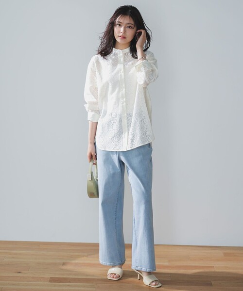 UNFILO(アンフィーロ)の「【UNFILO DENIM】バギーデニム(デニムパンツ・レディース・スカイブルー系/ベージュ系/ホワイト系・LT/LARGE/MT/MEDIUM/SMALL/X-SMALL/XX-SMALL/ST)」の19枚目の写真