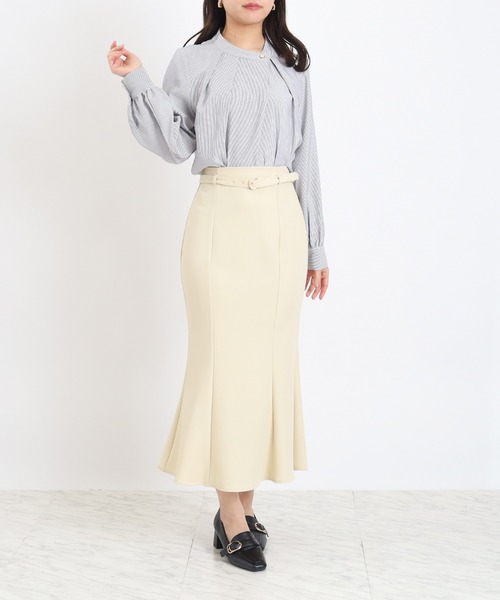 ASTORIA ODIER(アストリアオディール)の「ストライプアシメネックブラウス(シャツ/ブラウス・レディース・ホワイト×ブラック/ホワイト×ブルー・SMALL/MEDIUM/LARGE)」の10枚目の写真