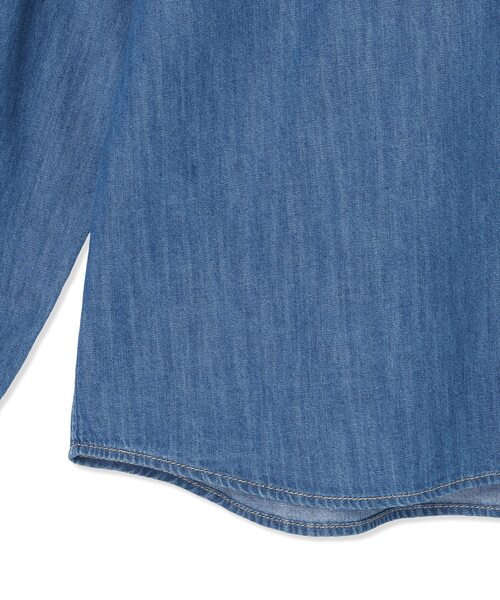 Petit Honfleur(プチオンフルール)の「デニムボウタイブラウス(シャツ/ブラウス・レディース・ブルー/ネイビー・9号/11号/13号)」の8枚目の写真
