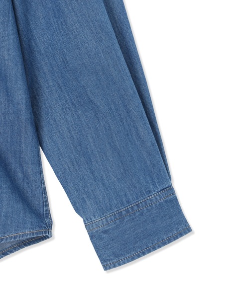 Petit Honfleur(プチオンフルール)の「デニムボウタイブラウス(シャツ/ブラウス・レディース・ブルー/ネイビー・9号/11号/13号)」の9枚目の写真