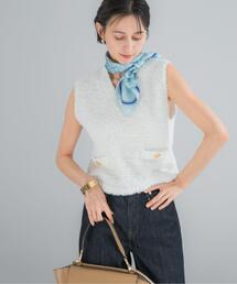 URBAN RESEARCH ROSSO WOMEN | ニットツイードVネックベスト(ベスト)