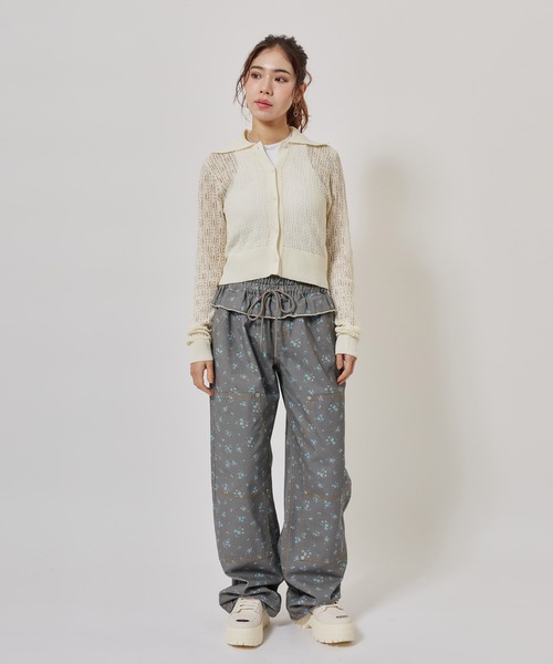 atmos pink(アトモスピンク)の「atmos pink See-Through Knit Cardigan / アトモスピンク シースルー ニット カーディガン(ニット/セーター・レディース・イエロー/ホワイト/ブラック・FREE)」の12枚目の写真
