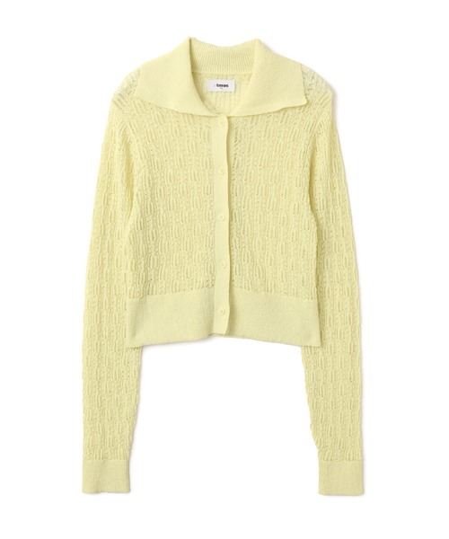 atmos pink(アトモスピンク)の「atmos pink See-Through Knit Cardigan / アトモスピンク シースルー ニット カーディガン(ニット/セーター・レディース・イエロー/ホワイト/ブラック・FREE)」の15枚目の写真