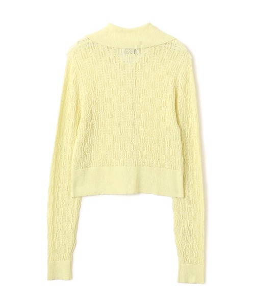 atmos pink(アトモスピンク)の「atmos pink See-Through Knit Cardigan / アトモスピンク シースルー ニット カーディガン(ニット/セーター・レディース・イエロー/ホワイト/ブラック・FREE)」の18枚目の写真
