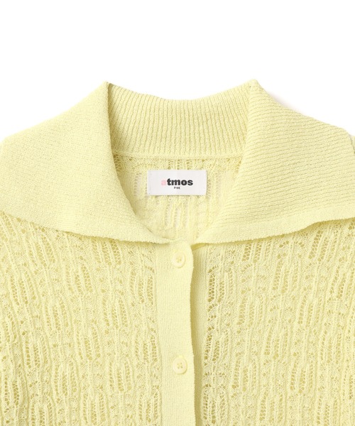 atmos pink(アトモスピンク)の「atmos pink See-Through Knit Cardigan / アトモスピンク シースルー ニット カーディガン(ニット/セーター・レディース・イエロー/ホワイト/ブラック・FREE)」の14枚目の写真