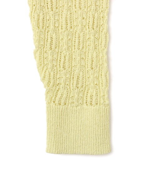 atmos pink(アトモスピンク)の「atmos pink See-Through Knit Cardigan / アトモスピンク シースルー ニット カーディガン(ニット/セーター・レディース・イエロー/ホワイト/ブラック・FREE)」の16枚目の写真