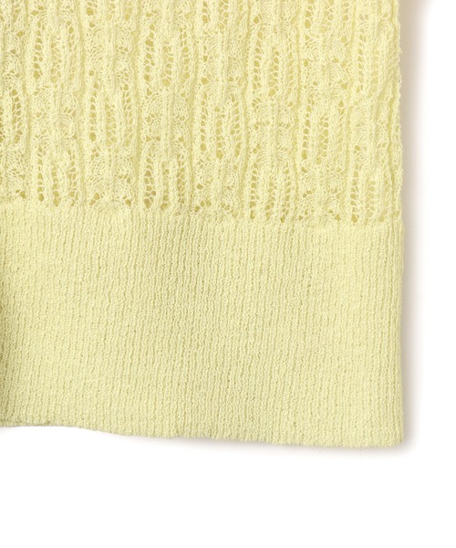 atmos pink(アトモスピンク)の「atmos pink See-Through Knit Cardigan / アトモスピンク シースルー ニット カーディガン(ニット/セーター・レディース・イエロー/ホワイト/ブラック・FREE)」の17枚目の写真