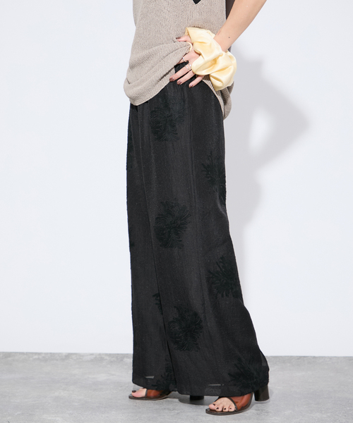 JOURNAL STANDARD（ジャーナルスタンダード）の「《追加2》シアーレースレイヤードパンツ（その他パンツ・レディース・ブラック/ホワイト/ベージュ・FREE）」の2枚目の写真