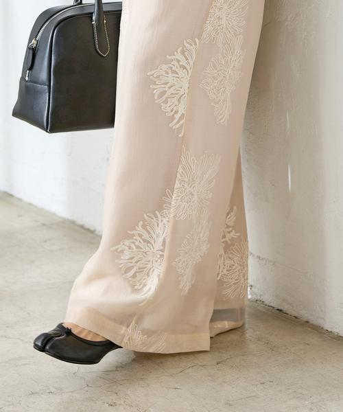 JOURNAL STANDARD（ジャーナルスタンダード）の「《追加2》シアーレースレイヤードパンツ（その他パンツ・レディース・ブラック/ホワイト/ベージュ・FREE）」の16枚目の写真