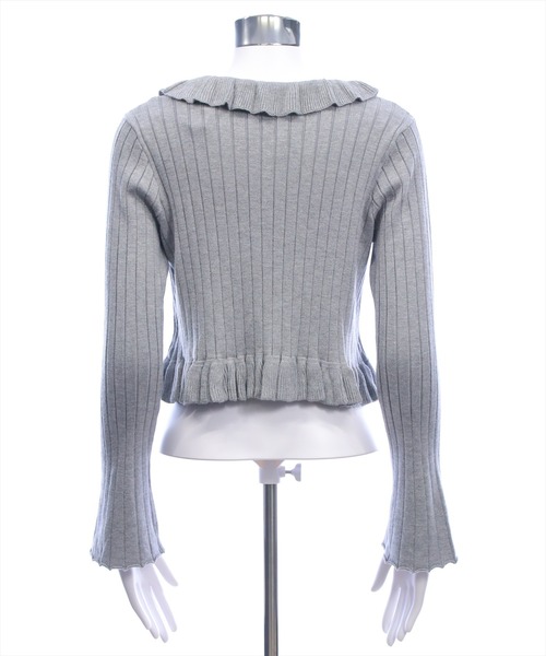 clear（クリア）の「フリルニットカーディガン [カジュアル 着回し抜群 大人]≪新作≫（カーディガン/ボレロ・レディース・サックスブルー/レッド/杢グレー/ブラック/アイボリー・F）」の17枚目の写真