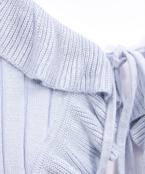 clear（クリア）の「フリルニットカーディガン [カジュアル 着回し抜群 大人]≪新作≫（カーディガン/ボレロ・レディース・サックスブルー/レッド/杢グレー/ブラック/アイボリー・F）」の9枚目の写真