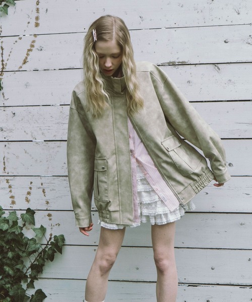 archives（アルシーヴ）の「２ｗａｙアソートミドルブルゾン（ブルゾン・レディース・ブラウン/キャメル/アイボリー/ブラック・MEDIUM）」の9枚目の写真