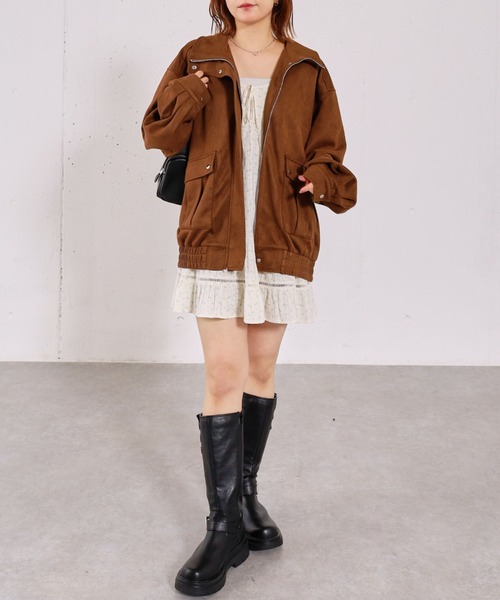 archives（アルシーヴ）の「２ｗａｙアソートミドルブルゾン（ブルゾン・レディース・ブラウン/キャメル/アイボリー/ブラック・MEDIUM）」の5枚目の写真