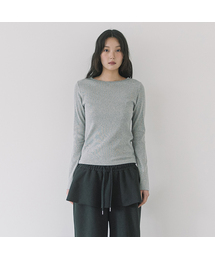 GOLJI BOAT NECK L/S TEE(9COLOR)