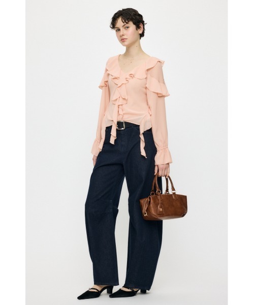 MOUSSY(マウジー)の「【26年SS新作】HORSESHOE BAGGY(デニムパンツ・レディース・ワンウォッシュ/ライトブルー・0/1/2)」の10枚目の写真